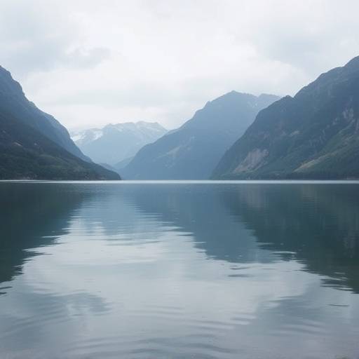 A peaceful landscape with a calm lake and mountains in the background, representing the Mental Wellness category