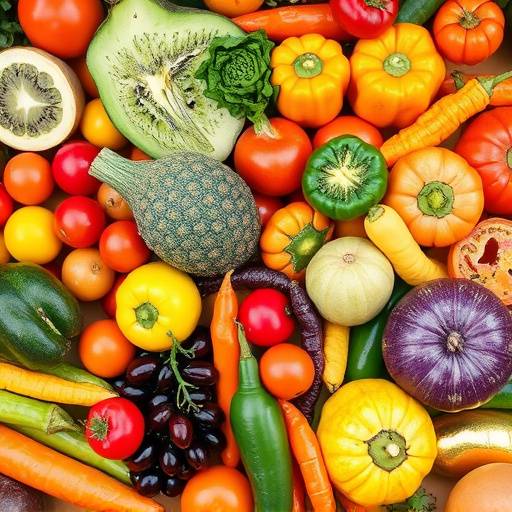 A vibrant assortment of colorful fruits and vegetables, representing the Nutrition category